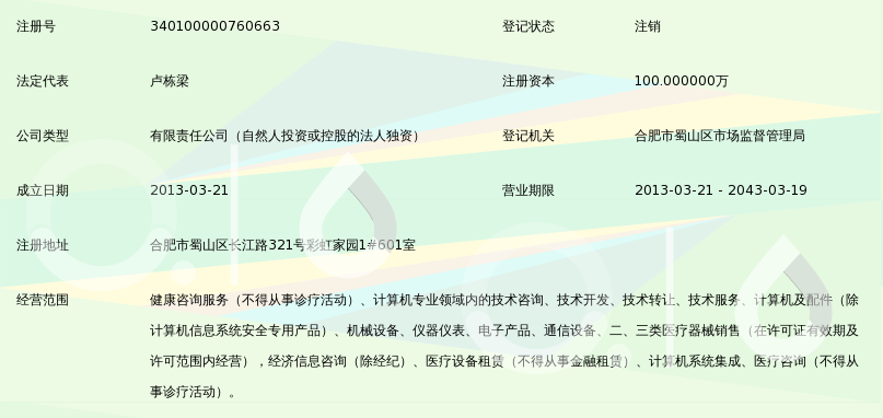 安徽晶奇康云健康咨询服务有限责任公司